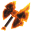 Obsidian Flame Orange Axe
